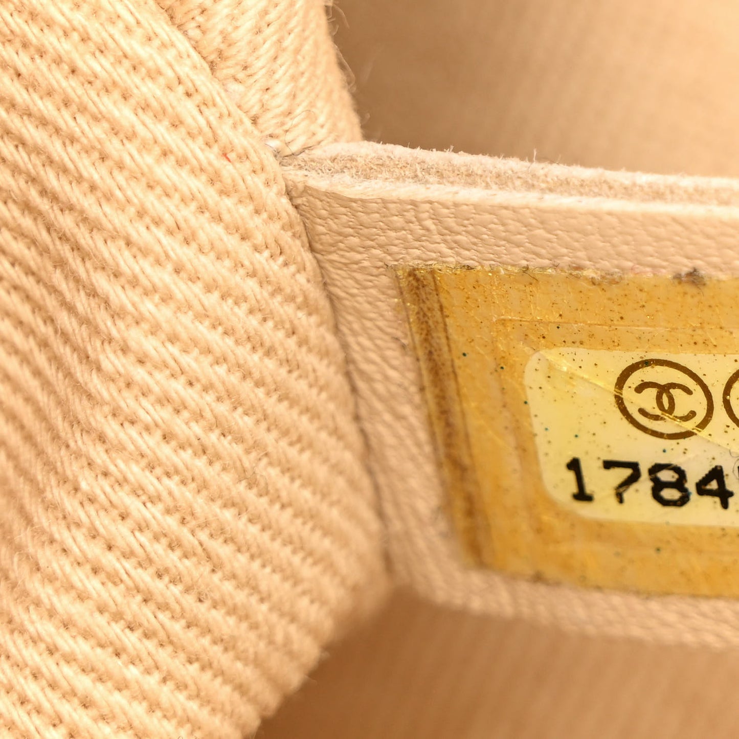 Glazed Calfskin Quilted Large Boy Flap Beige