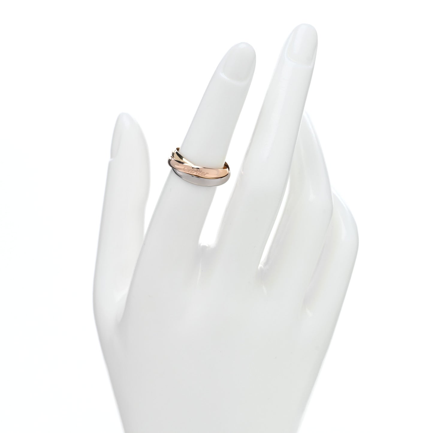 18K Pink Yellow White Gold Small Trinity Ring 51 5.75