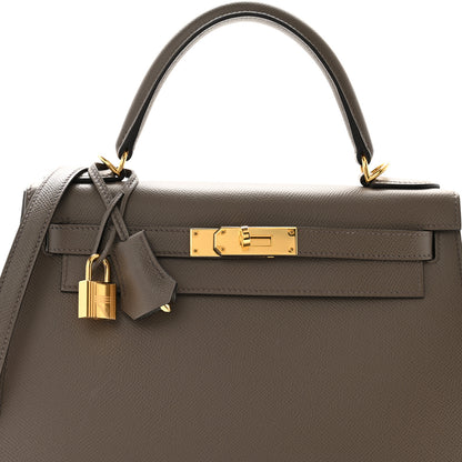 Hermes Epsom Kelly Sellier 28 Gris Etain 8 of 11