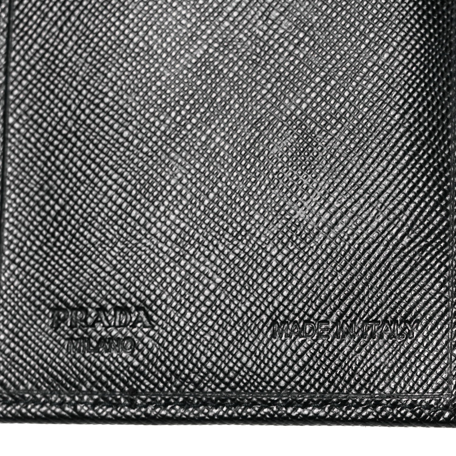 Prada Saffiano Flap Wallet Black 8 of 9