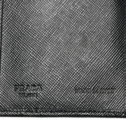 Prada Saffiano Flap Wallet Black 8 of 9