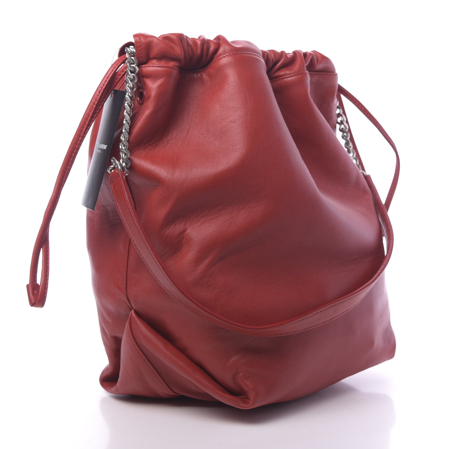 Lambskin Small Teddy Bucket Bag Eros Red