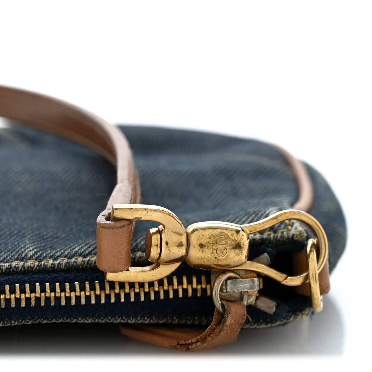 Christian Dior Denim Mini Saddle Pochette Navy 11 of 13