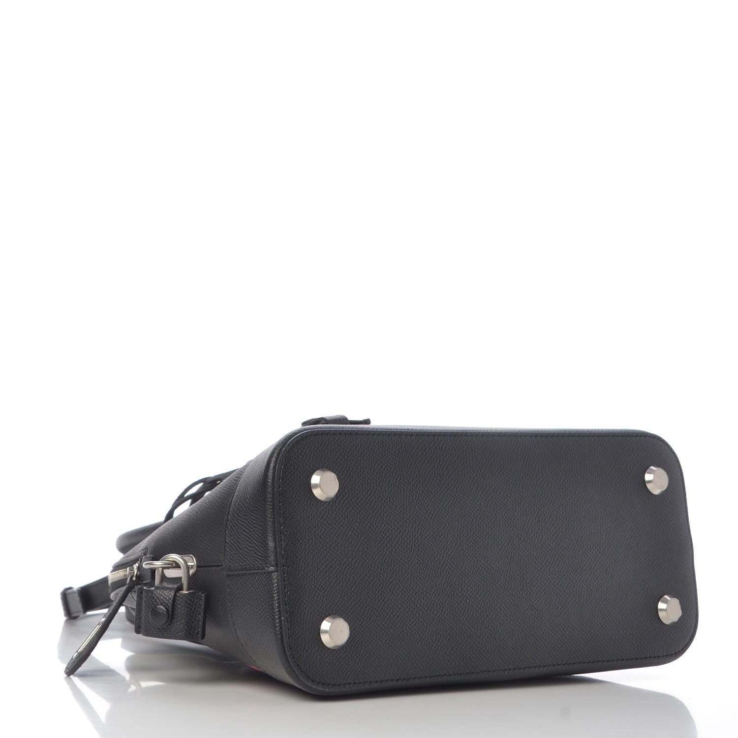 Balenciaga Signature Grained Calfskin Logo S Ville Top Handle Bag Black Rose Shocking 5 of 10