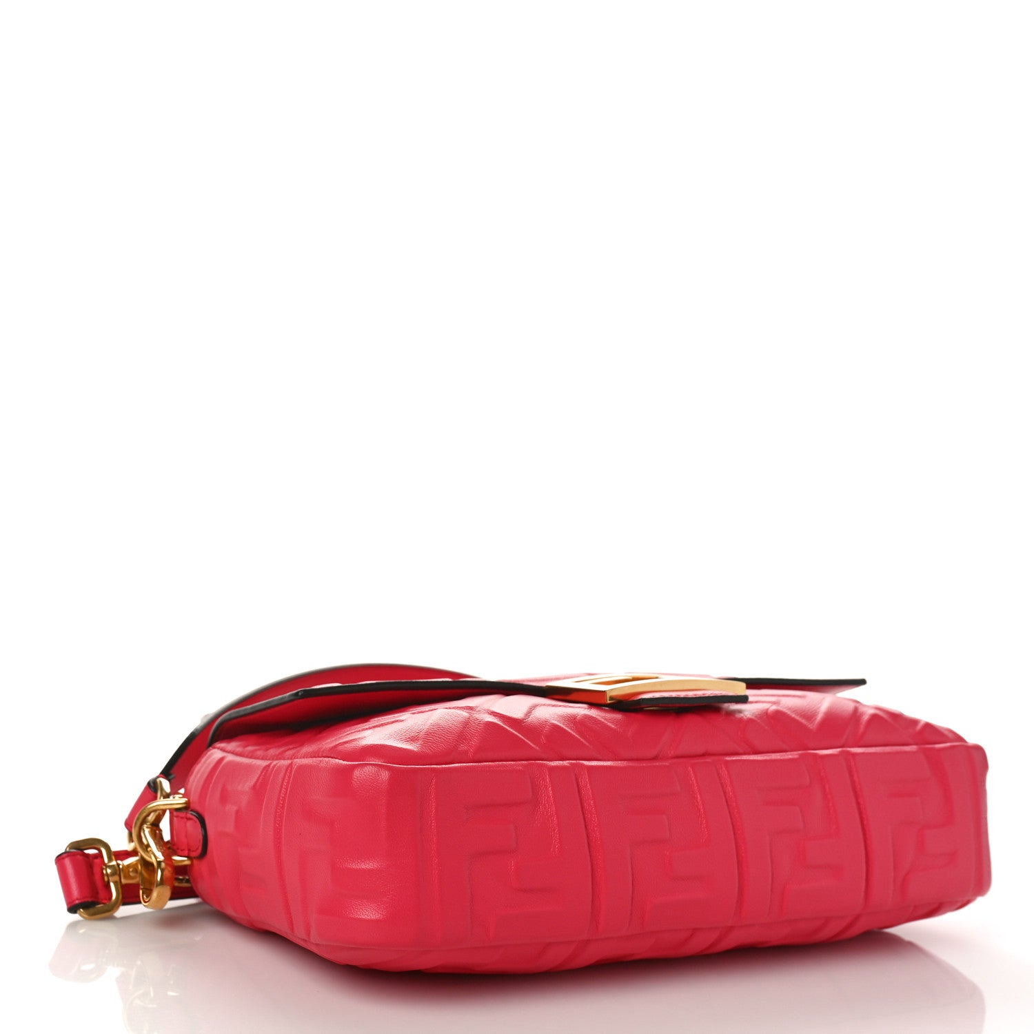 Fendi Nappa FF 1974 Embossed Baguette Lampone 4 of 9