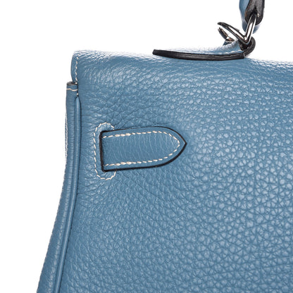 Hermes Togo Kelly Retourne 35 Blue Jean 11 of 41