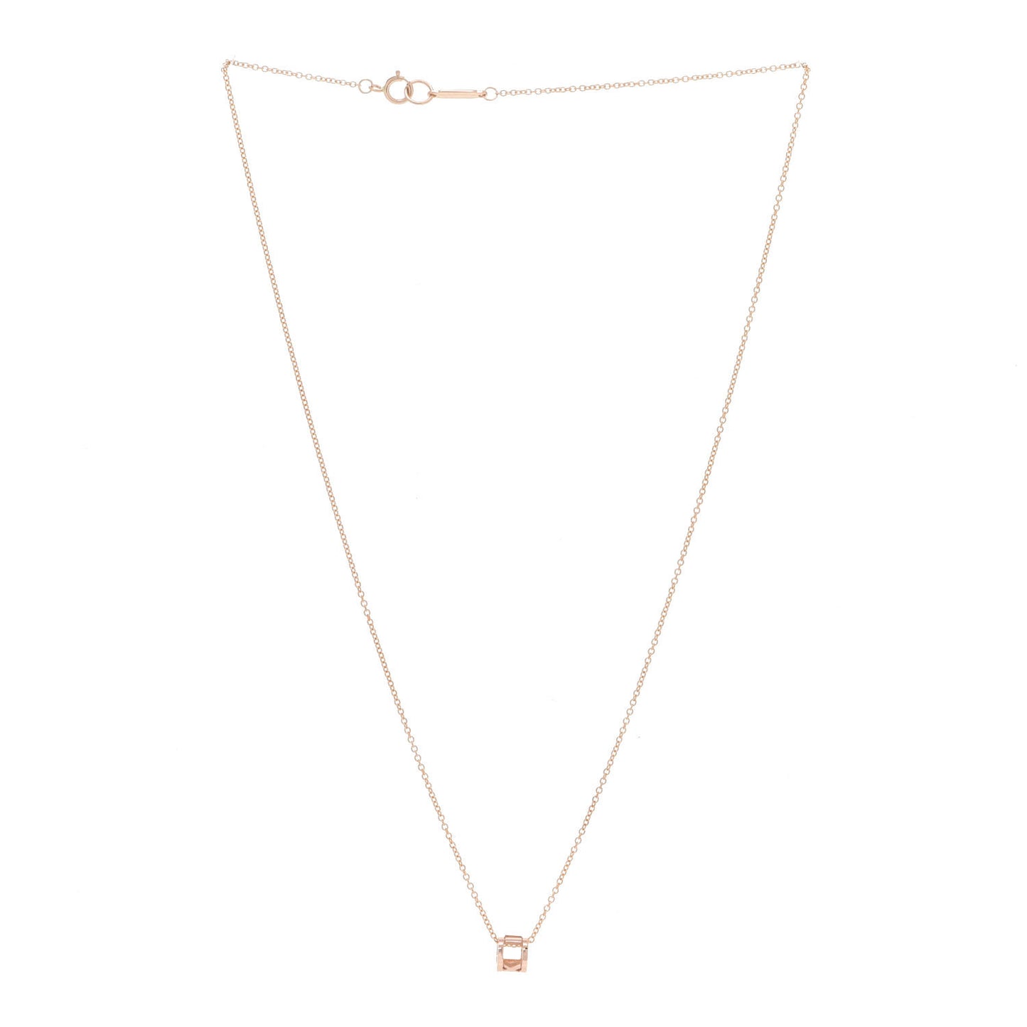 18K Rose Gold Atlas Open Pendant Necklace
