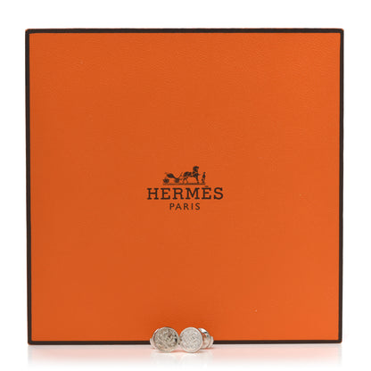 Hermes Sterling Silver TPM Ex-Libris Earrings 5 of 5