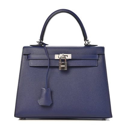 Hermes Epsom Kelly Sellier 25 Bleu Encre 1 of 10