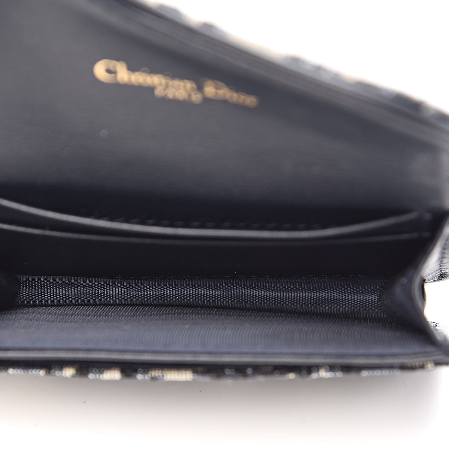 Oblique Saddle Card Holder Blue