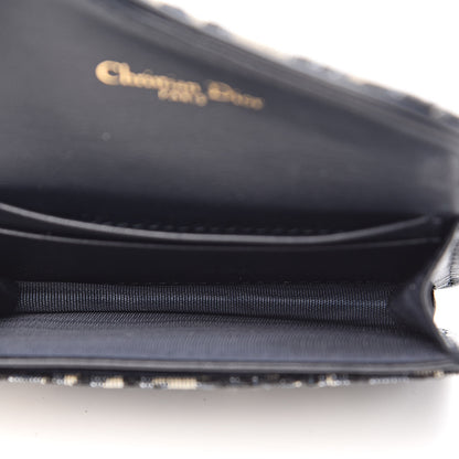Christian Dior Oblique Saddle Card Holder Blue 6 of 7