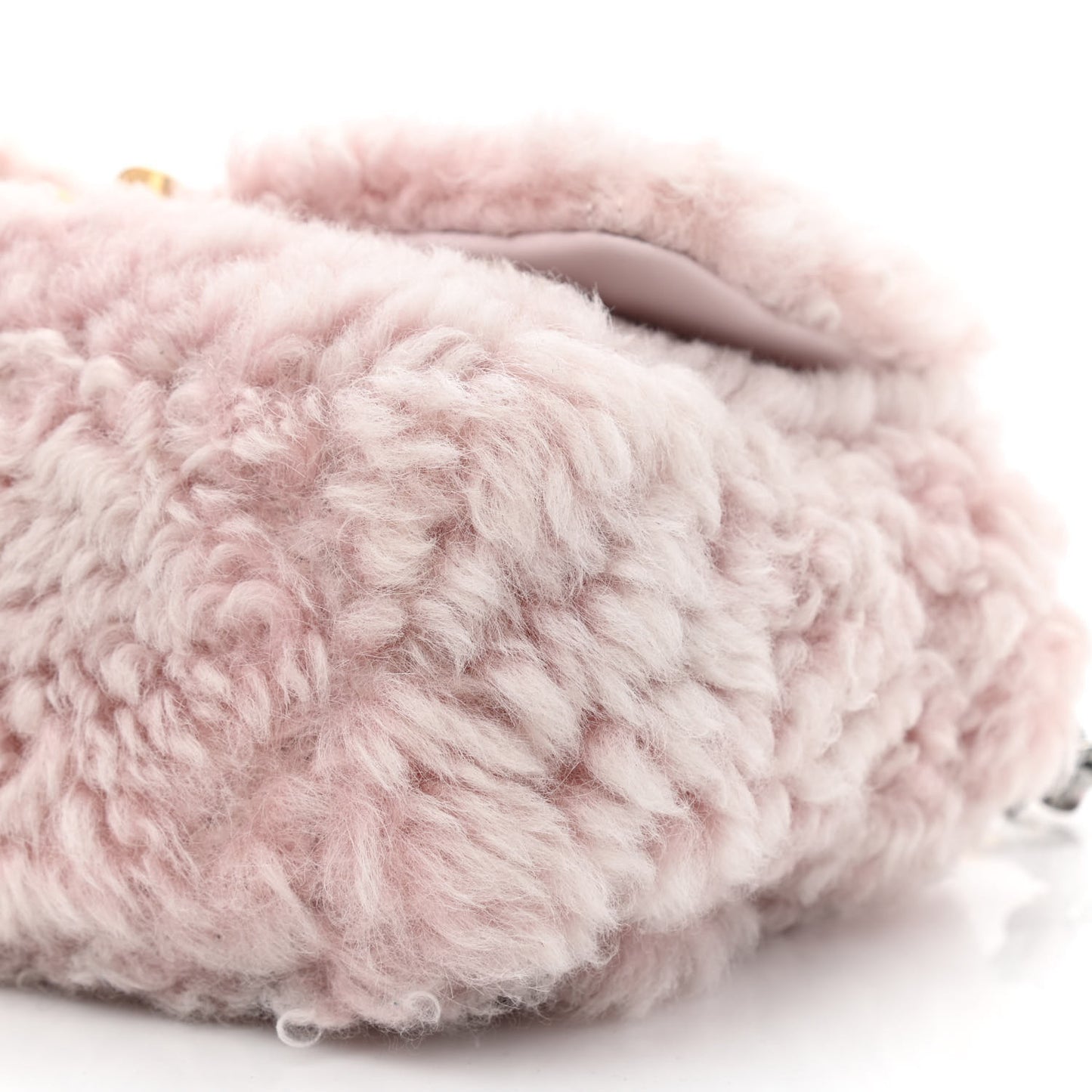 Shearling Sheepskin Medium Chanel 19 Flap Light Pink