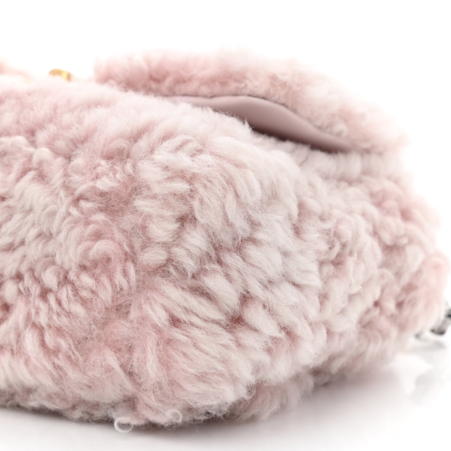 Chanel Shearling Sheepskin Medium Chanel 19 Flap Light Pink 9 of 9