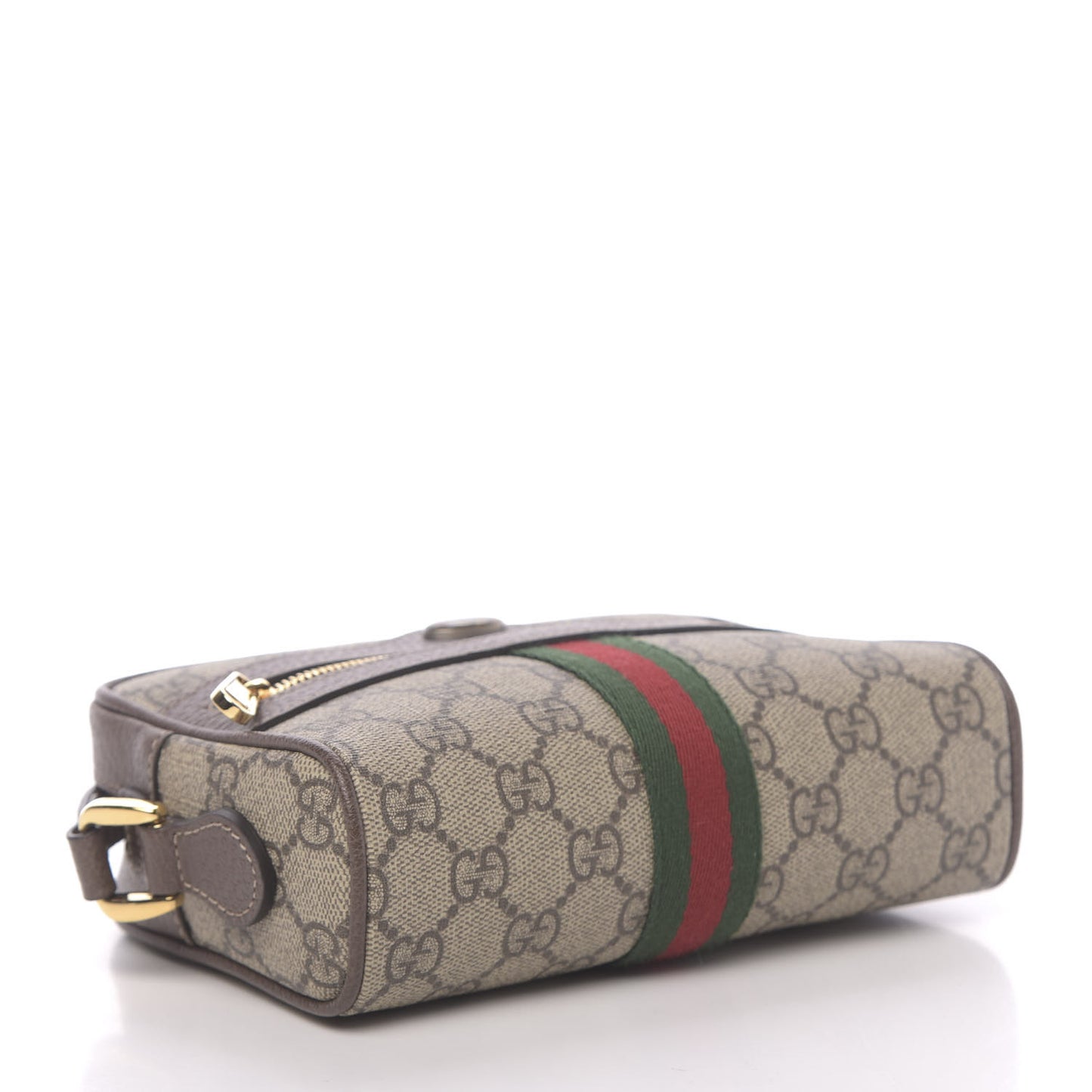 GG Supreme Monogram Web Mini Ophidia Shoulder Bag Brown
