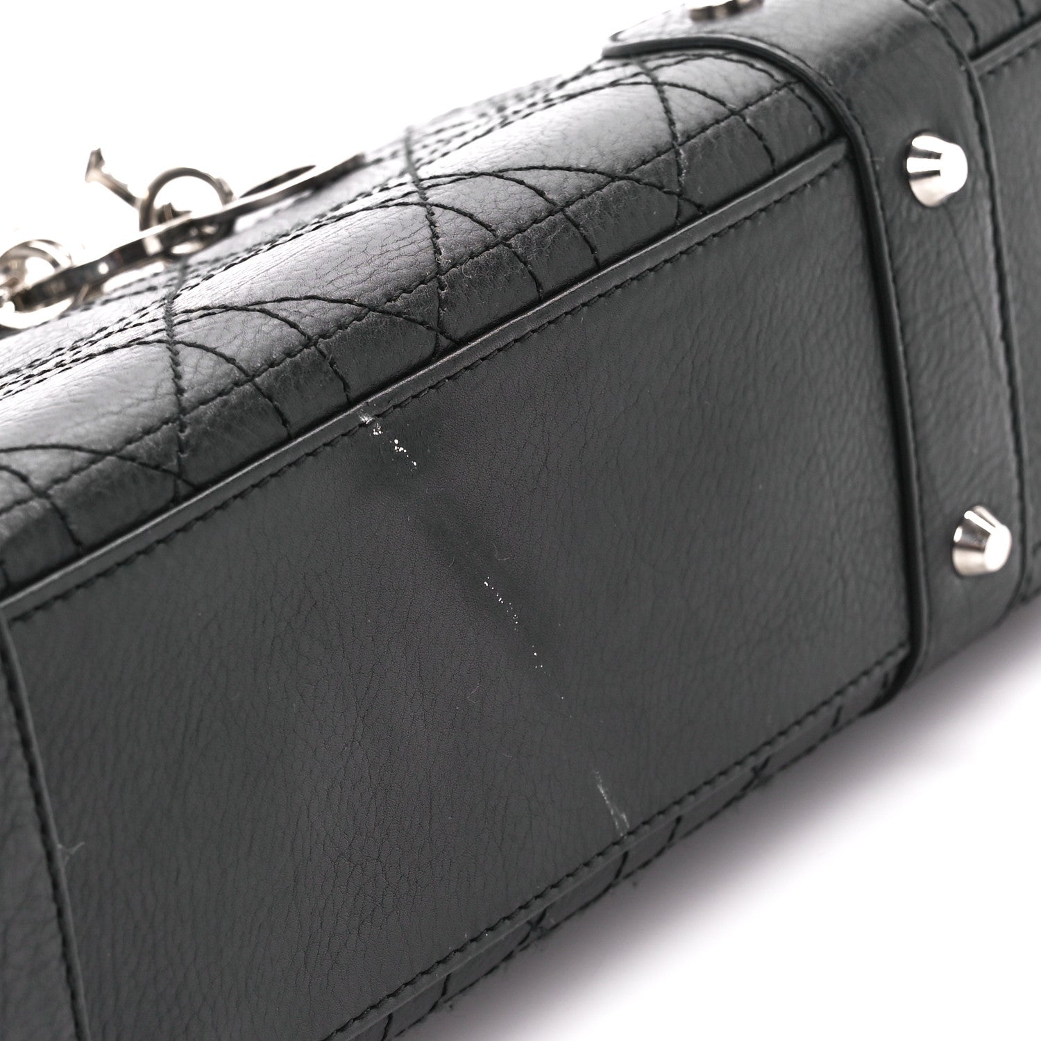 Christian Dior Calfskin Cannage Stitched Small East West Lady Dior Black 11 of 11