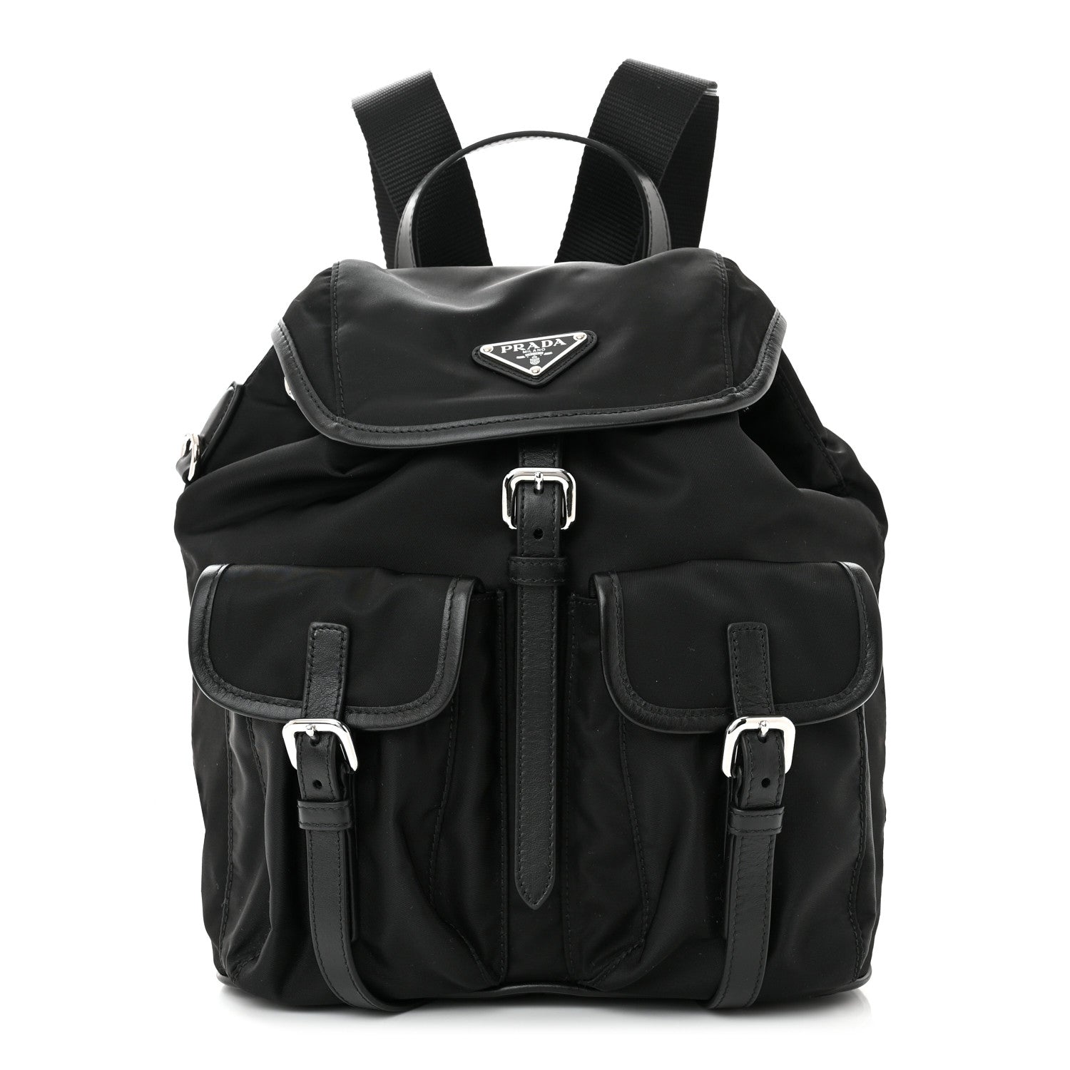 Prada Tessuto Nylon Vitello Backpack Black 1 of 11