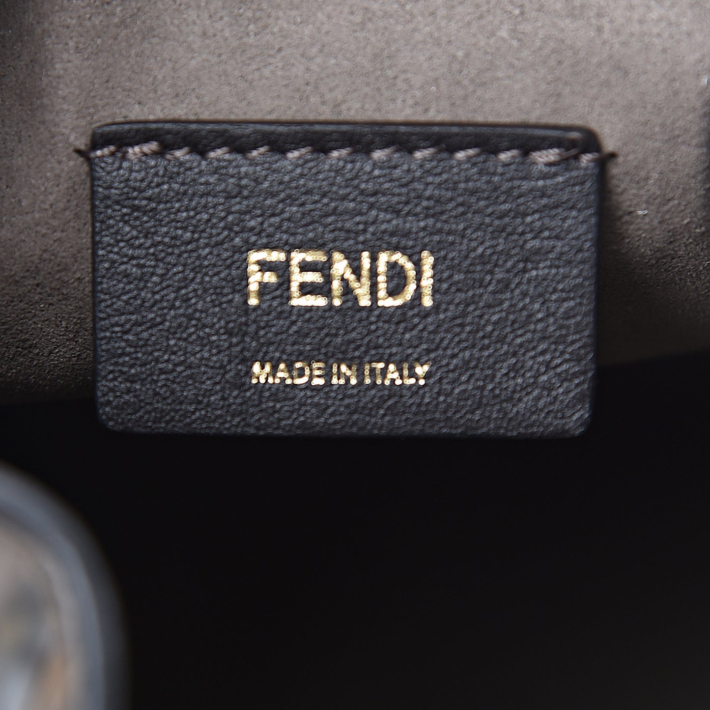 Vitello Liberty F is Fendi Bi-Color FF 1974 Embossed Mini Mon Tresor Bucket Bag Maya Black