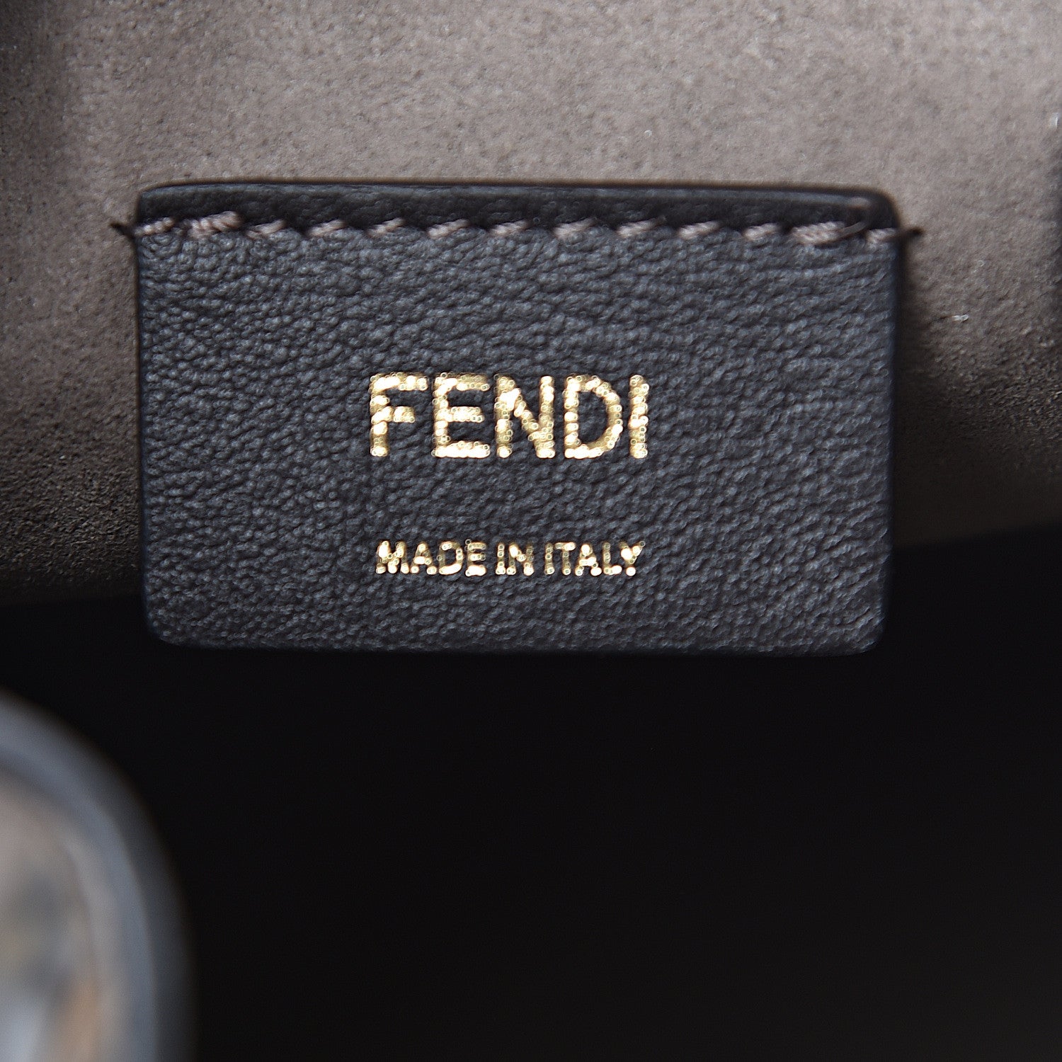 Fendi Vitello Liberty F is Fendi Bi-Color FF 1974 Embossed Mini Mon Tresor Bucket Bag Maya Black 7 of 11