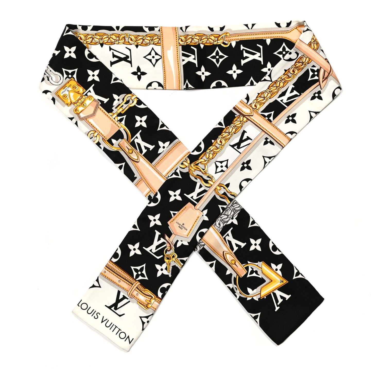 Silk Monogram Confidential Bandeau Black