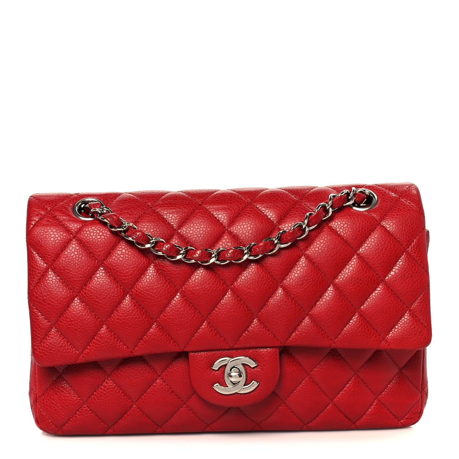 Chanel Caviar Quilted Medium Double Flap Red 1 of 11