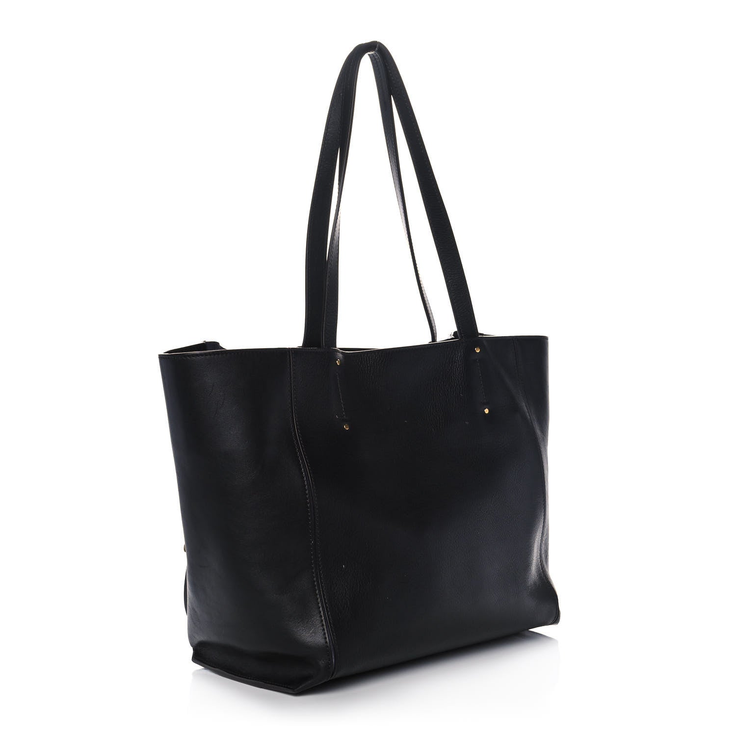 Chloe Smooth Calfskin Medium Milo Shopping Tote Black 3 of 16