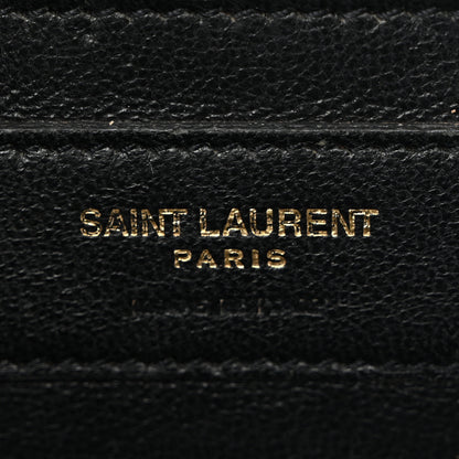 Saint Laurent Grain De Poudre Medium Classic Monogram Kate Satchel Black 6 of 15