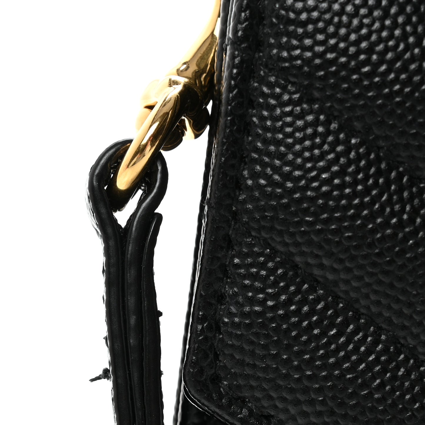 Grain De Poudre Matelasse Chevron Monogram Envelope Clutch Black