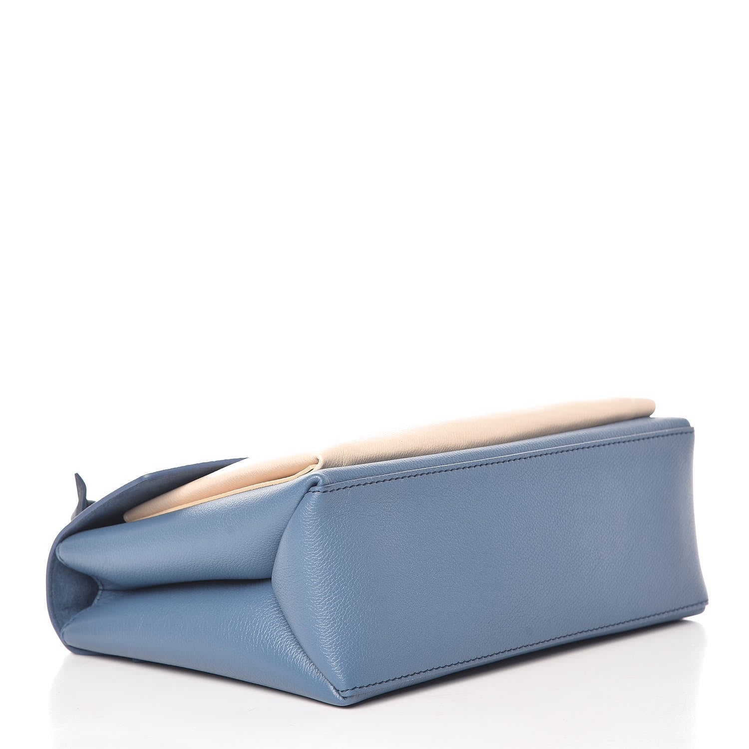 Louis Vuitton Soft Calfskin My Lockme Top Handle Blue Jean Creme 5 of 10