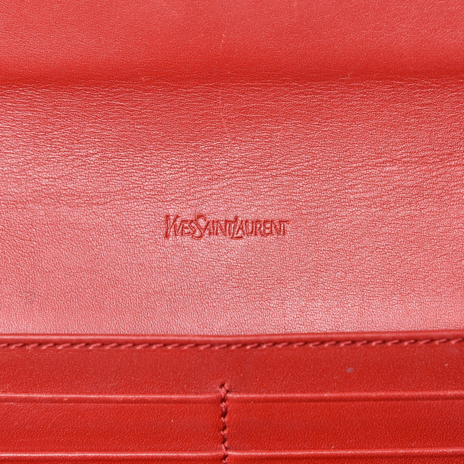 Saint Laurent Patent Belle De Jour Flap Wallet Red 8 of 13