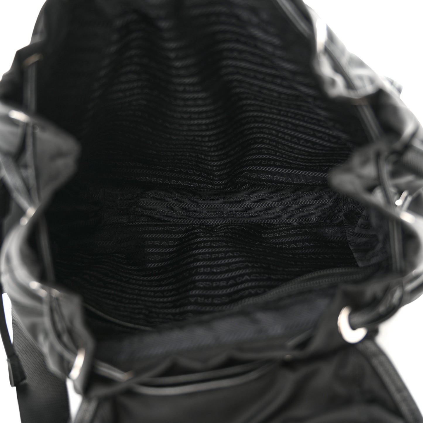 Tessuto Nylon Saffiano Vela Quilted Backpack Black