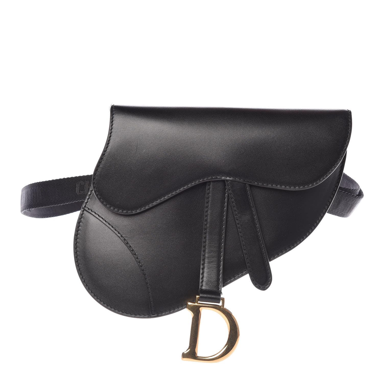 Christian Dior Calfskin Saddle Belt Bag Black 1 of 7