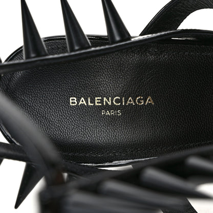 Balenciaga Glossy Calfskin Spiked Pumps 40.5 Black 7 of 9