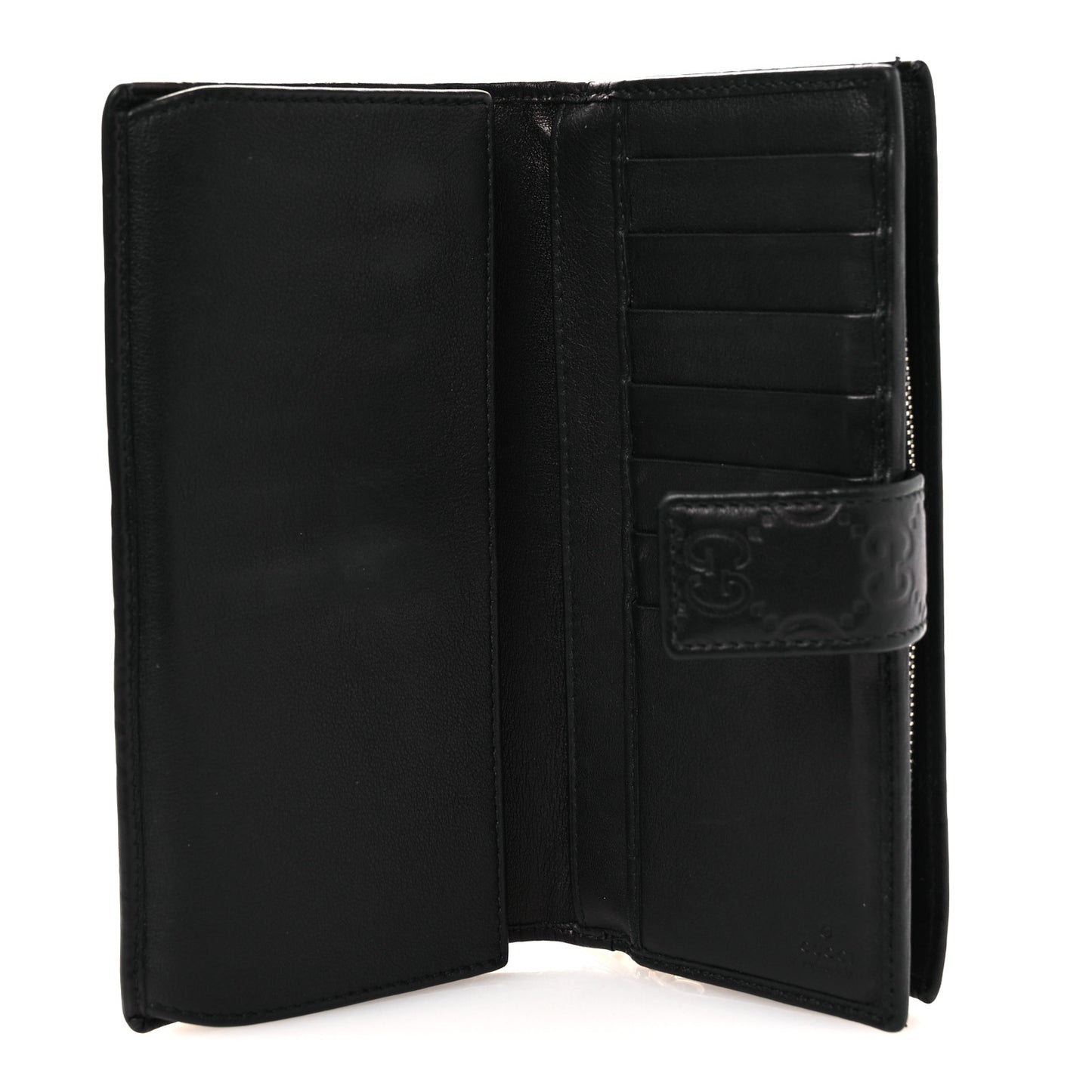 Guccissima Twins Continental Flap Wallet Black