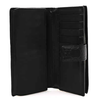 Gucci Guccissima Twins Continental Flap Wallet Black 5 of 9