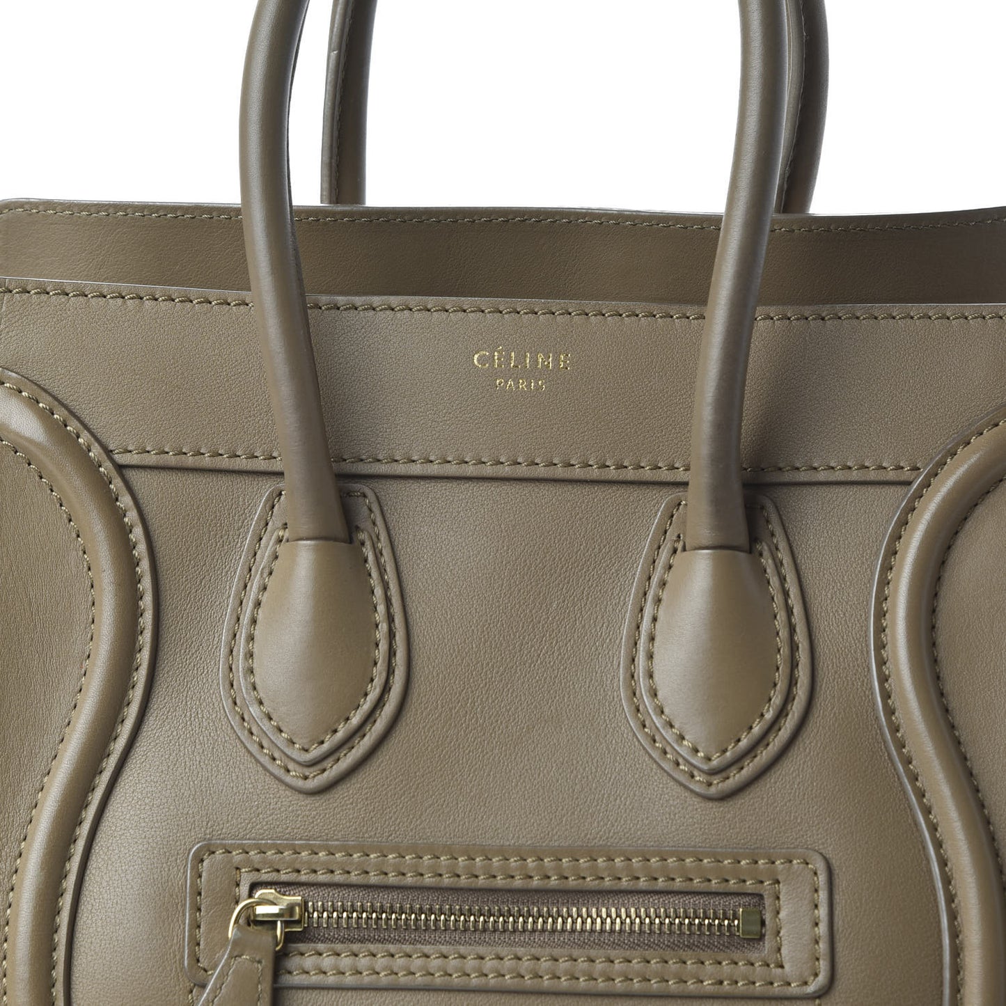 Smooth Calfskin Micro Luggage Khaki