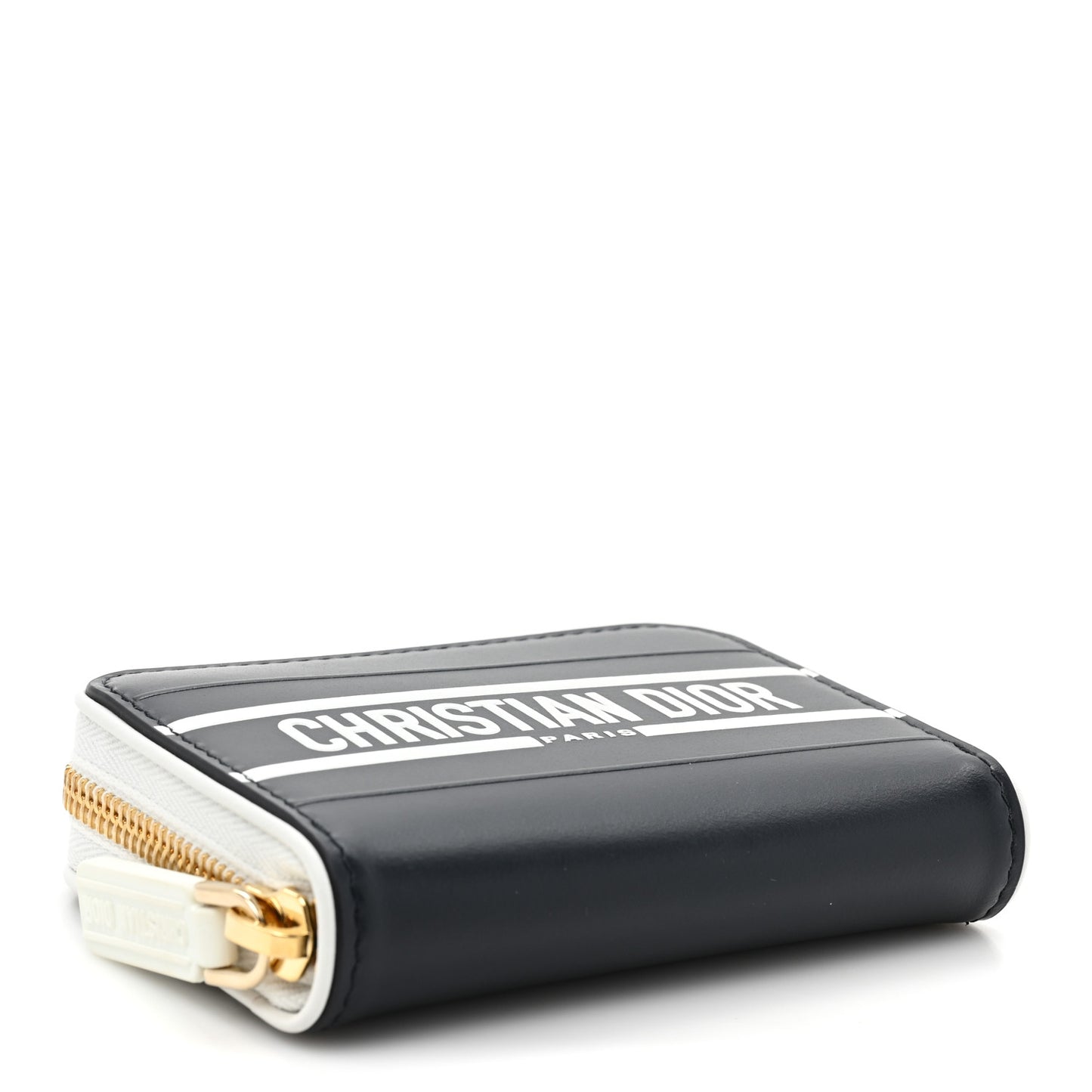 Calfskin Vibe Voyageur Card Holder Blue White