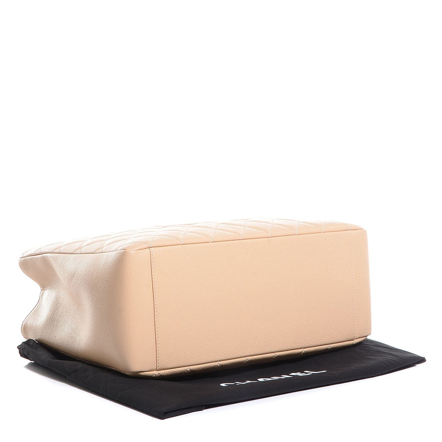 Caviar Quilted Grand Shopping Tote GST Beige Clair