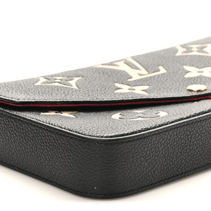 Louis Vuitton Empreinte Monogram Giant Felicie Pochette Black Beige 9 of 11