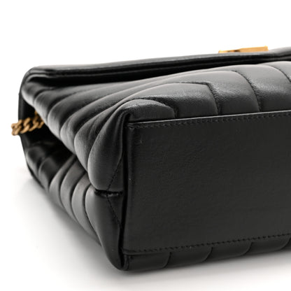 Saint Laurent Calfskin Y Quilted Monogram Small Loulou Chain Satchel Black 9 of 12