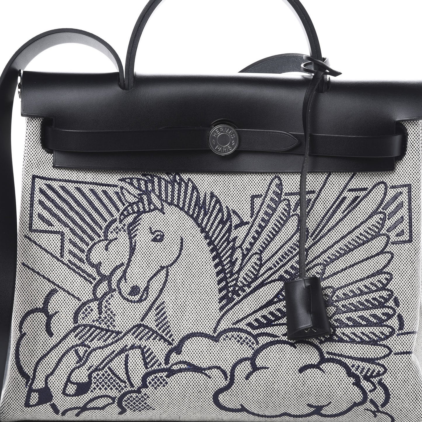 Vache Hunter Toile H Pegase Pop Herbag Zip Retourne 31 PM Bleu Indigo Ecru Black