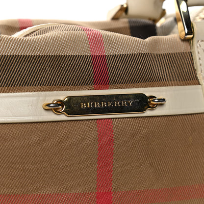 Burberry House Check Bridle Calfskin Small Orchard Bowling Bag White 11 of 13