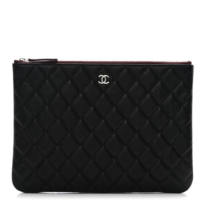 Chanel Caviar Quilted Medium Cosmetic Case Black 1 of 7