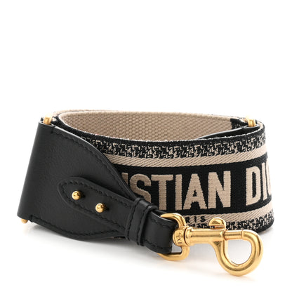 Christian Dior Canvas Embroidered Adjustable Shoulder Strap Blue 1 of 4