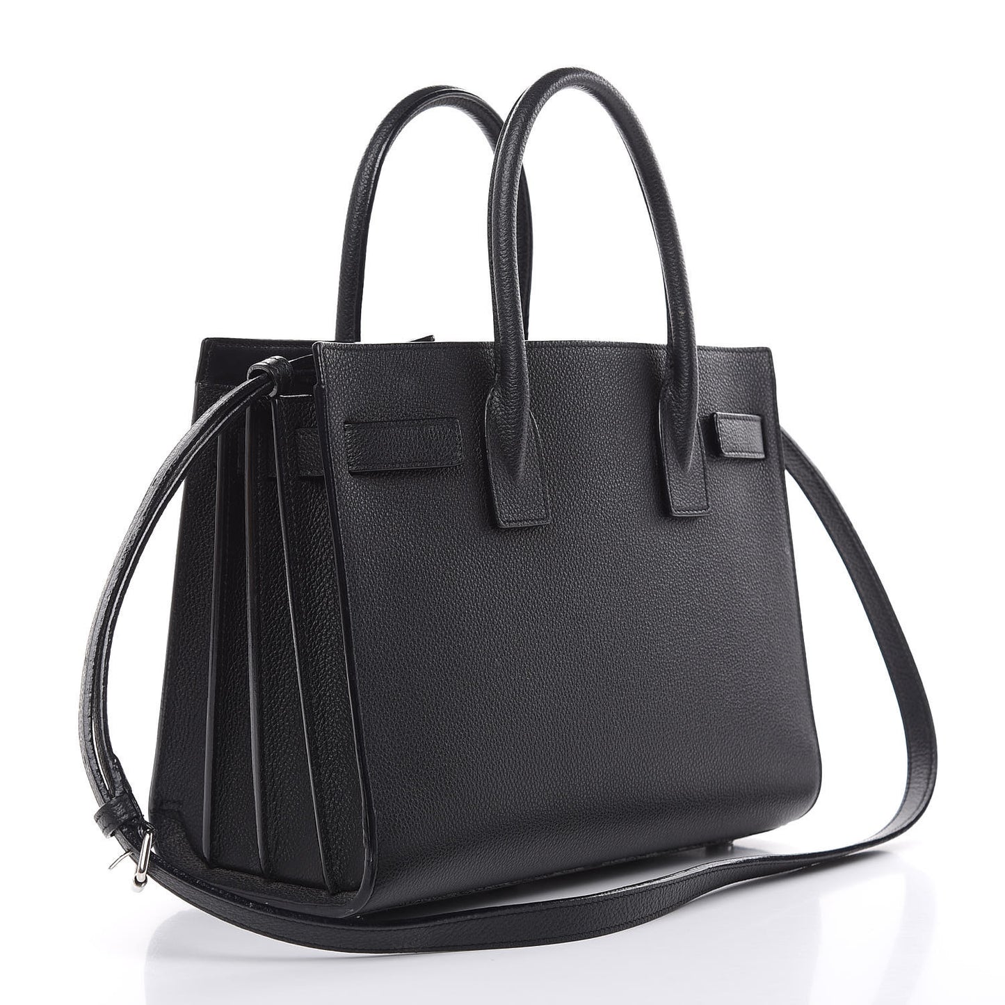 Grained Calfskin Baby Sac De Jour Black