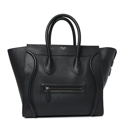 Celine Drummed Calfskin Mini Luggage Black 1 of 10