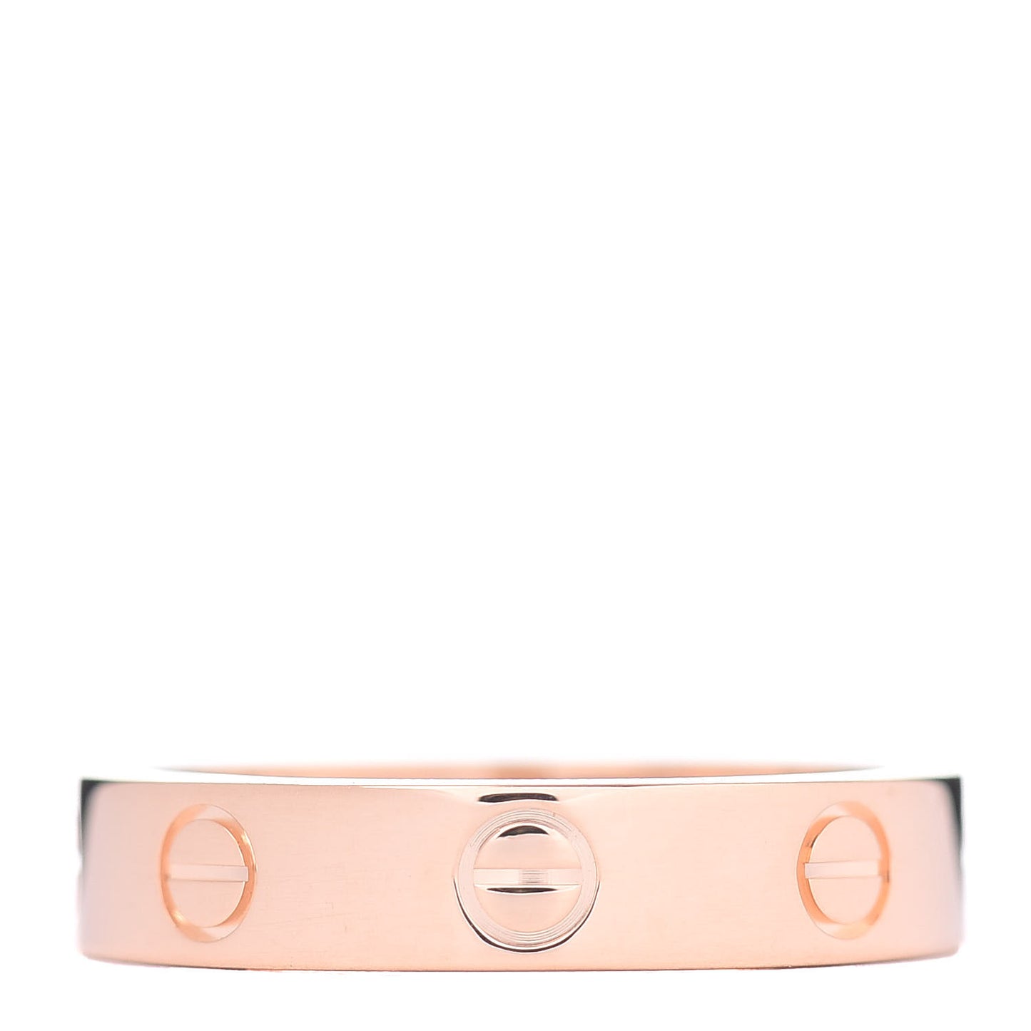 18K Pink Gold Diamond 3.5mm LOVE Wedding Band Ring 51 5.75