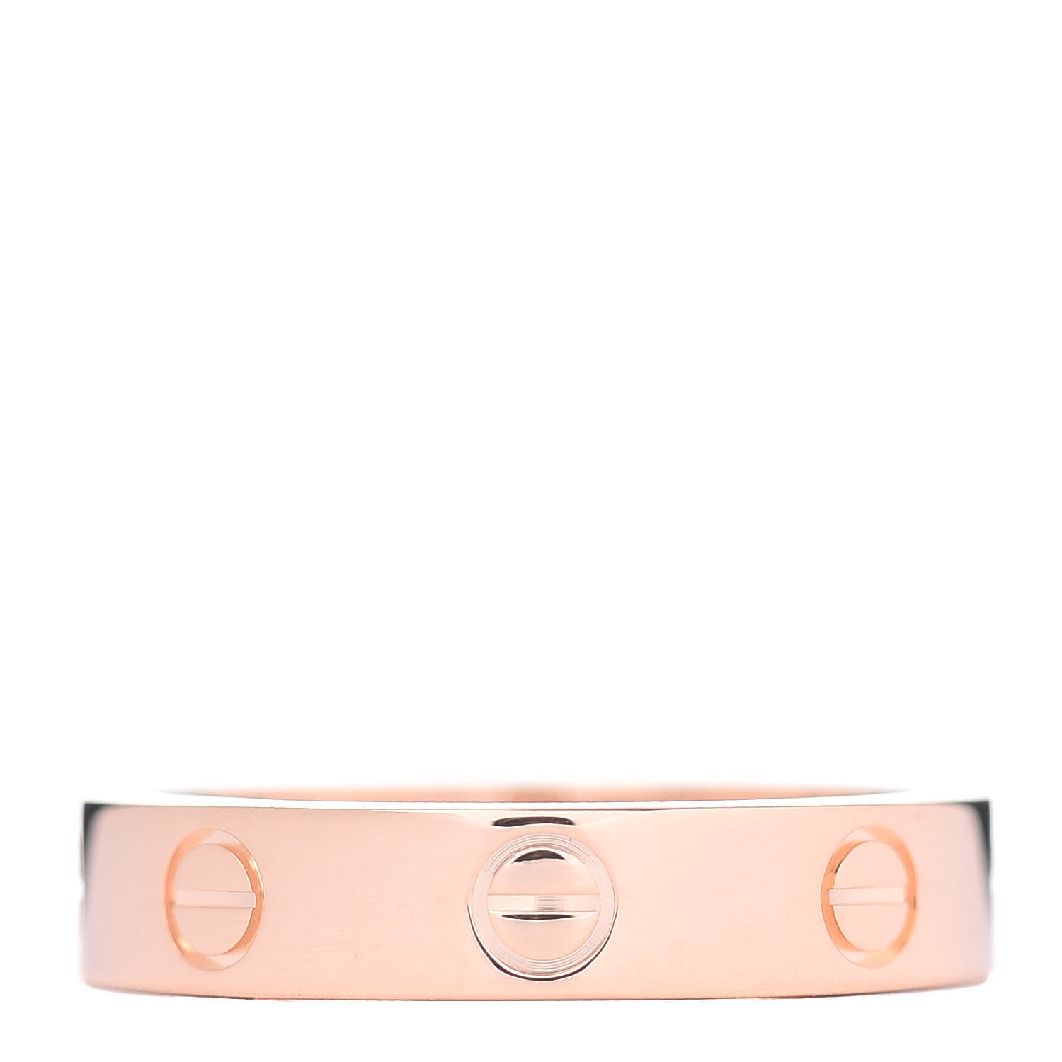 Cartier 18K Pink Gold Diamond 3.5mm LOVE Wedding Band Ring 51 5.75 3 of 5