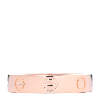 Cartier 18K Pink Gold Diamond 3.5mm LOVE Wedding Band Ring 51 5.75 3 of 5