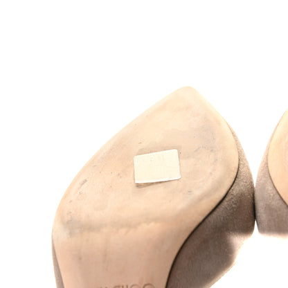 Jimmy Choo Suede Davos 85 Pumps 38.5 Taupe 9 of 10