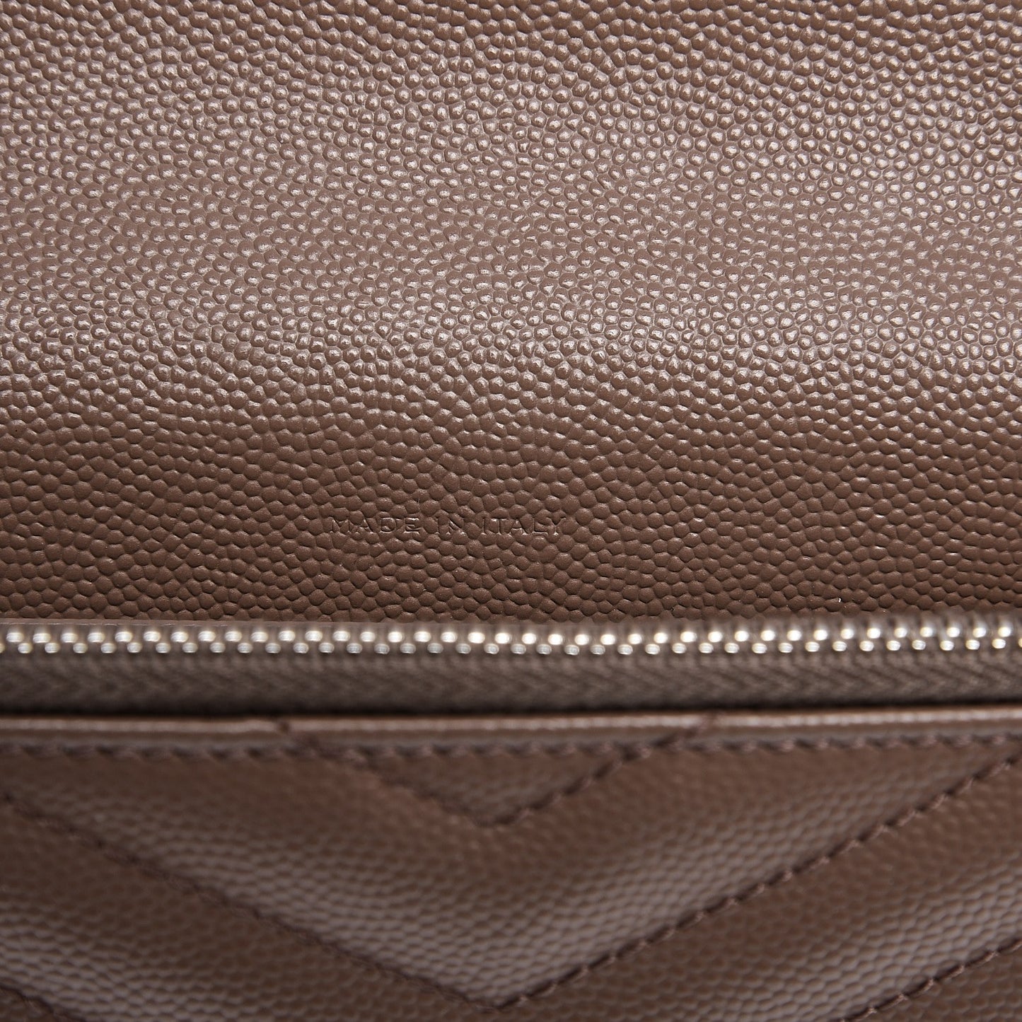 Grain De Poudre Matelasse Chevron Monogram Envelope Chain Wallet Fard